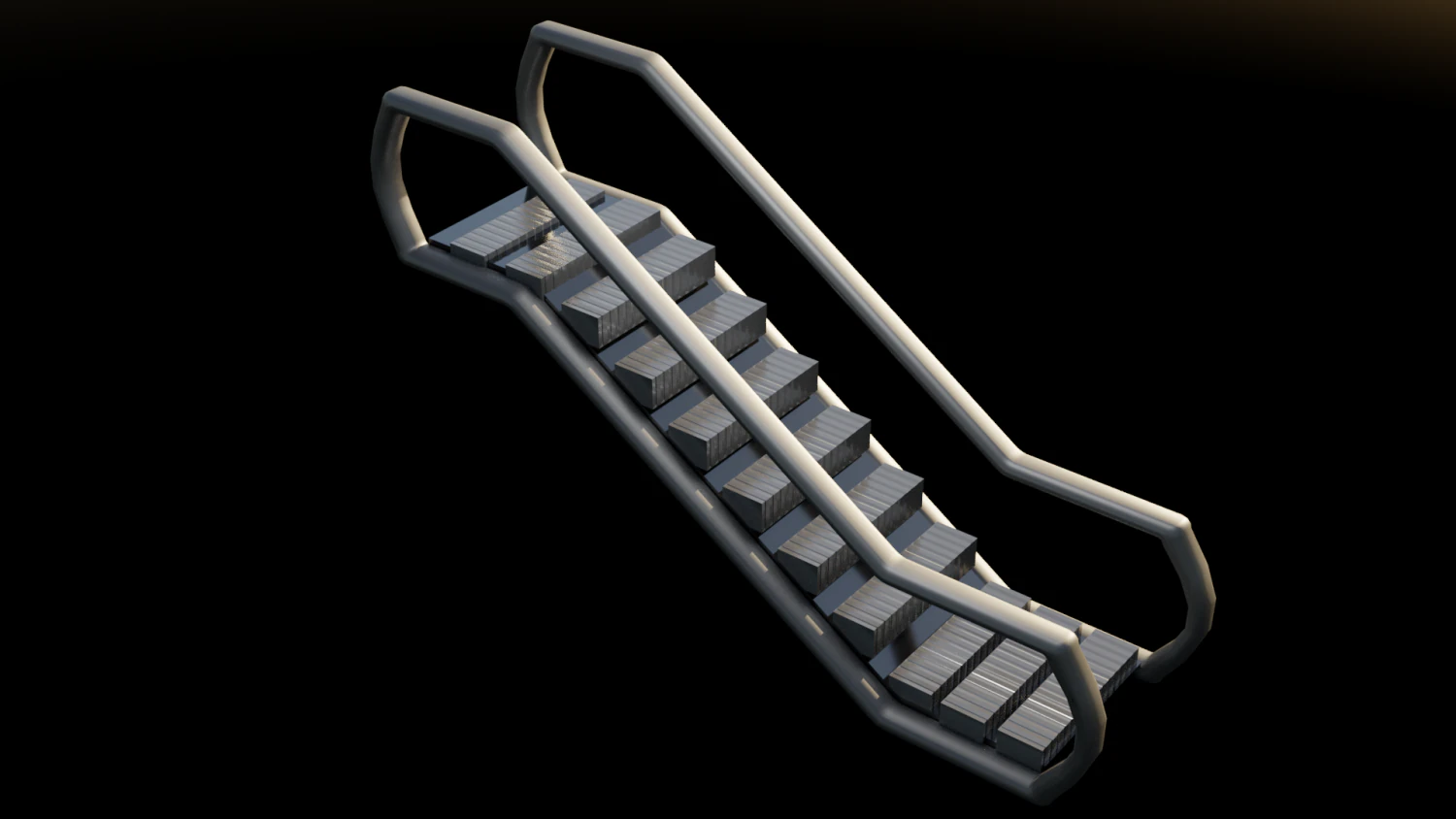 escalator 3D Model .c4d .max .obj .3ds .fbx .stl .blend
