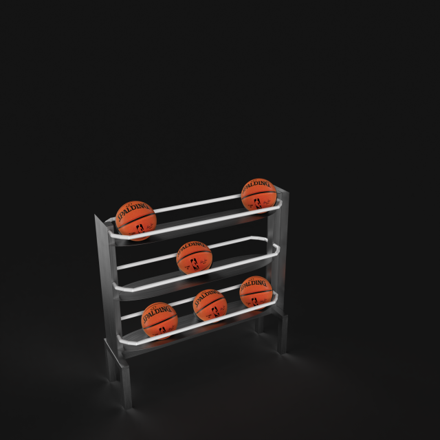 basketball rack 3D Модель .c4d .max .obj .3ds .fbx .stl .blend 