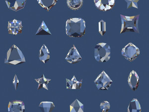 50 diamond collection brush Modelo 3D