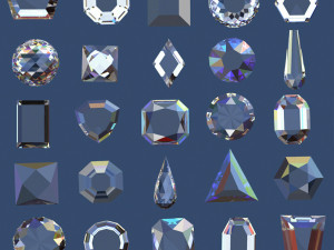 50 diamond collection brush Modelo 3D