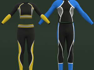 woman and man sport dress 3Dモデル