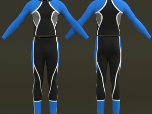 woman and man sport dress Modello 3D