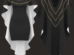 woman tablecloth marvelous designer clo3d 3Dモデル