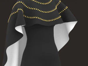 woman tablecloth marvelous designer clo3d 3D Model