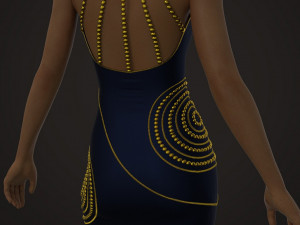 stylish parliamentary dress marvelous designer and clo3d 3D Модель