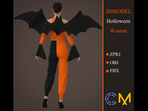 dress halloween women marvelous designer and clo3d Modèle 3D