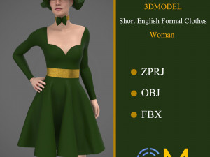 short english formal clothes marvelous deaigner and clo3d 3Dモデル