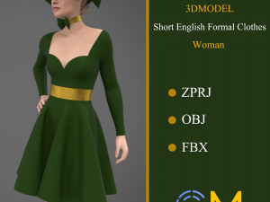 short english formal clothes marvelous deaigner and clo3d Modelo 3D