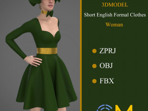 short english formal clothes marvelous deaigner and clo3d Modelo 3D