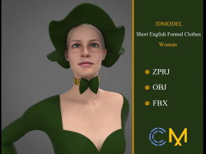 short english formal clothes marvelous deaigner and clo3d Modelo 3D