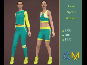 2 멋진 스포츠 여성 놀라운 디자이너와 clo3d 3D 모델