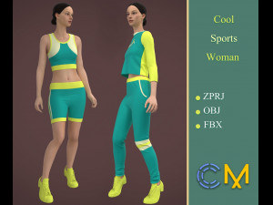 2 cool sports woman marvelous designer and clo3d 3D Model