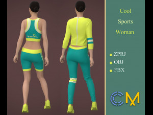 2 cool sports woman marvelous designer and clo3d 3D Model