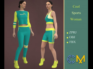 2 cool sports woman marvelous designer and clo3d 3D Model