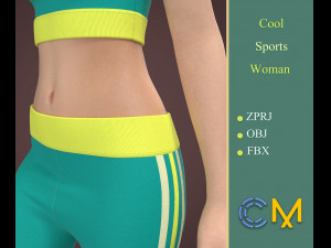 2 cool sports woman marvelous designer and clo3d 3D Model