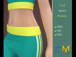 2 cool sports woman marvelous designer and clo3d 3D Model