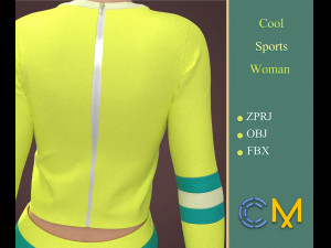 2 cool sports woman marvelous designer and clo3d 3D Model