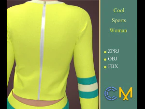 2 cool sports woman marvelous designer and clo3d 3D Model