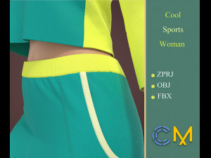 2 cool sports woman marvelous designer and clo3d 3D Model