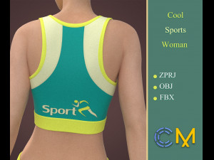 2 cool sports woman marvelous designer and clo3d 3D Model