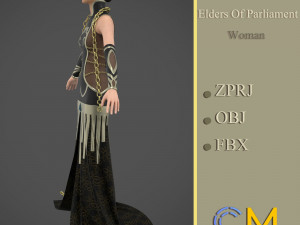 elders of parliament woman marvelous designer and clo3d 3D 模型