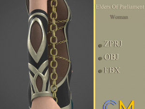 elders of parliament woman marvelous designer and clo3d Modelo 3D