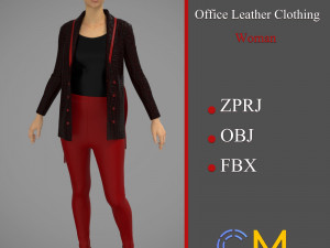 office leather clothing marvelous designer and clo3d 3D 模型