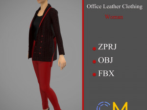 office leather clothing marvelous designer and clo3d 3D 模型