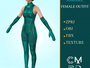 outfit female marvelous designer and clo3d 3D Model