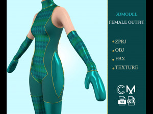 outfit female marvelous designer and clo3d 3D Model