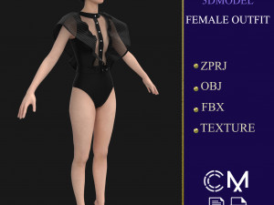 outfit female marvelous designer and clo3d Modello 3D