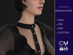 outfit female marvelous designer and clo3d Modello 3D