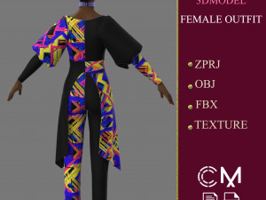 outfit female marvelous designer and clo3d 3Dモデル