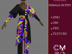 outfit female marvelous designer and clo3d 3Dモデル