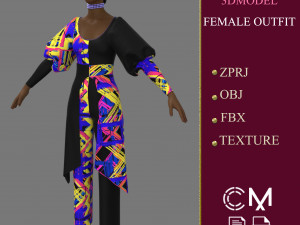 outfit female marvelous designer and clo3d 3Dモデル