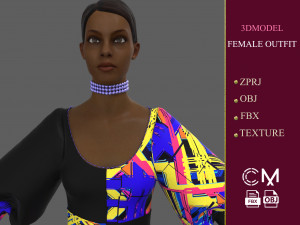 outfit female marvelous designer and clo3d 3Dモデル