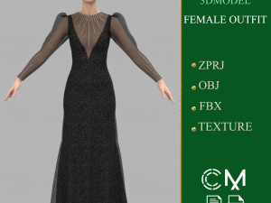 outfit female marvelous designer and clo3d 3D Modell