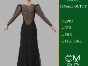 outfit female marvelous designer and clo3d 3D Modell