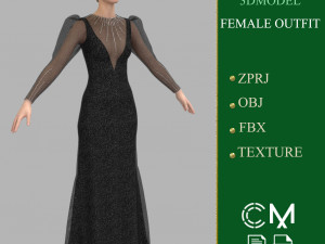 outfit female marvelous designer and clo3d 3D Modell