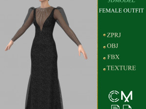 outfit female marvelous designer and clo3d 3D Modell