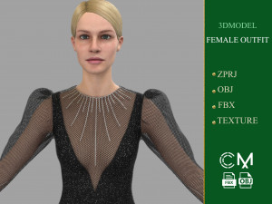 outfit female marvelous designer and clo3d 3D Modell