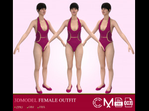 outfit female marvelous designer and clo3d 3Dモデル