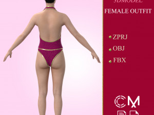 outfit female marvelous designer and clo3d 3Dモデル
