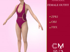 outfit female marvelous designer and clo3d 3Dモデル