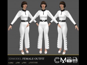 outfit female marvelous designer and clo3d Modelo 3D