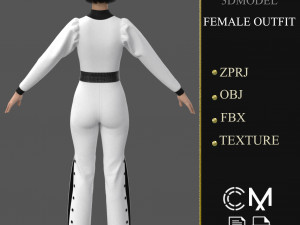 outfit female marvelous designer and clo3d 3D Model