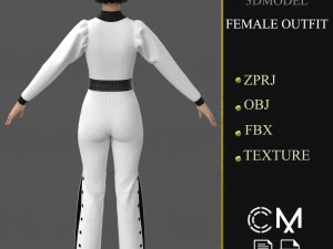 outfit female marvelous designer and clo3d 3D Model