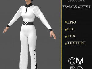 outfit female marvelous designer and clo3d 3D Model