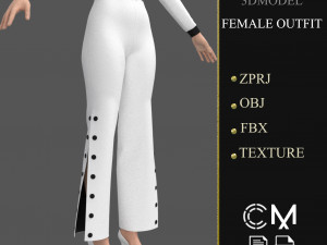 outfit female marvelous designer and clo3d 3D Model