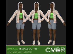 outfit female marvelous designer and clo3d 3Dモデル